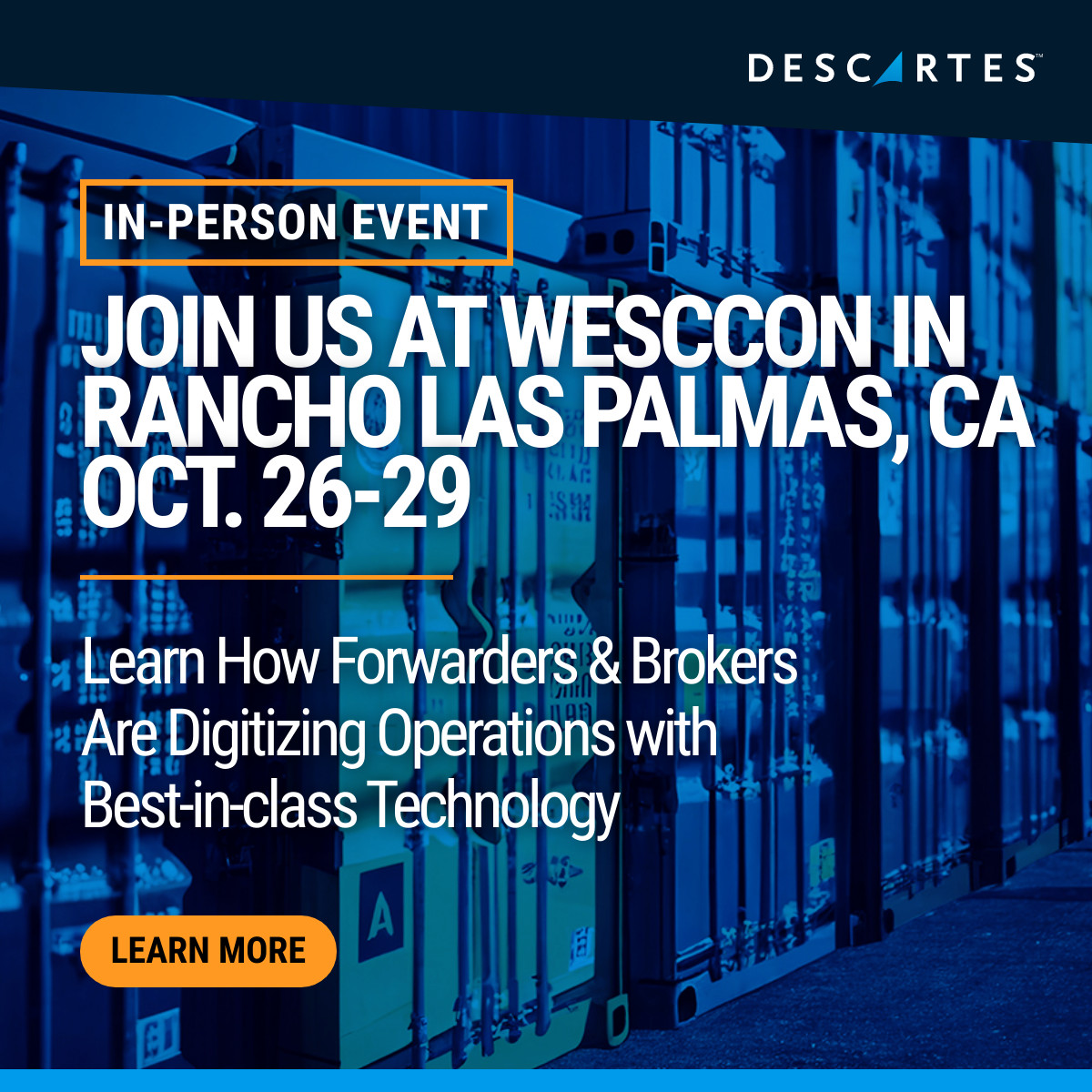 Visit Descartes at WESCCON 2023.... - Descartes Systems Group