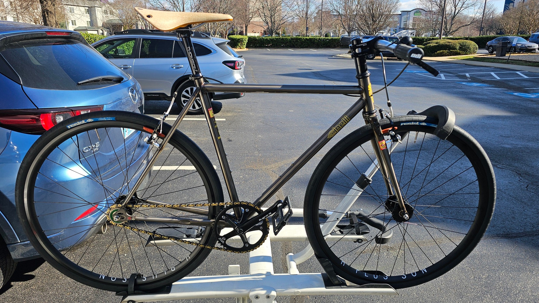 Cinelli mash work v2 smoke ive put a longer thompson stem and 