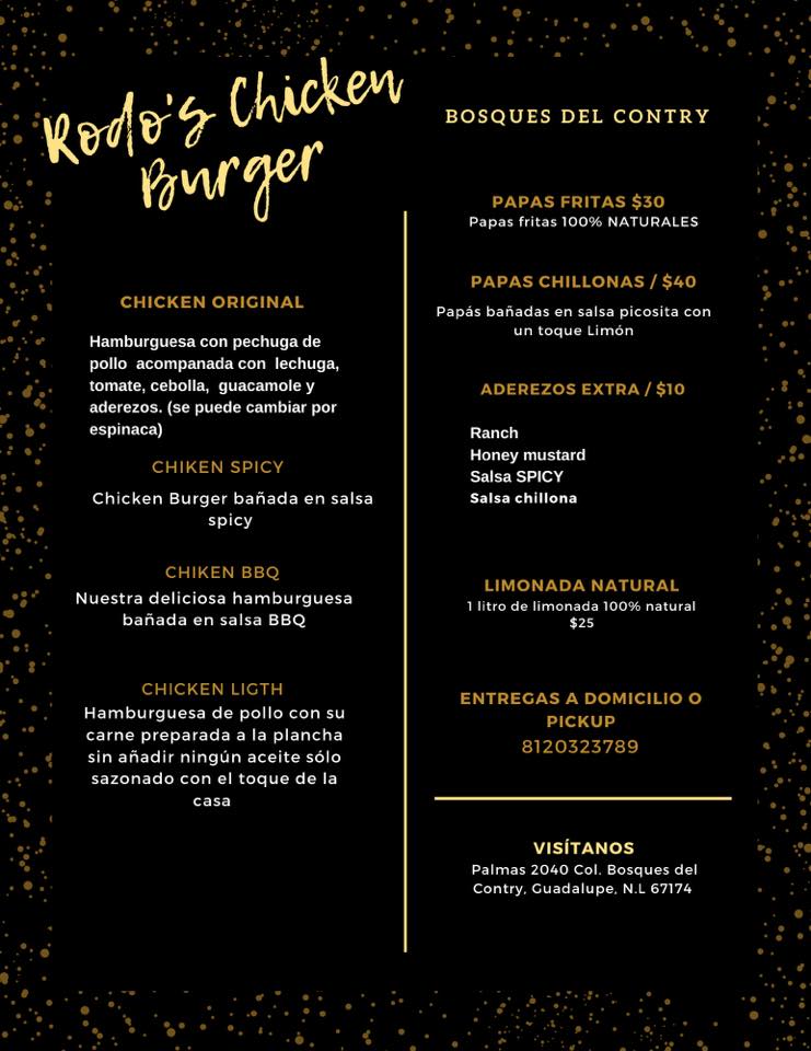 ‼️🐥 NUESTROS MENÚ ‼️ - Rodo's Chicken Burger