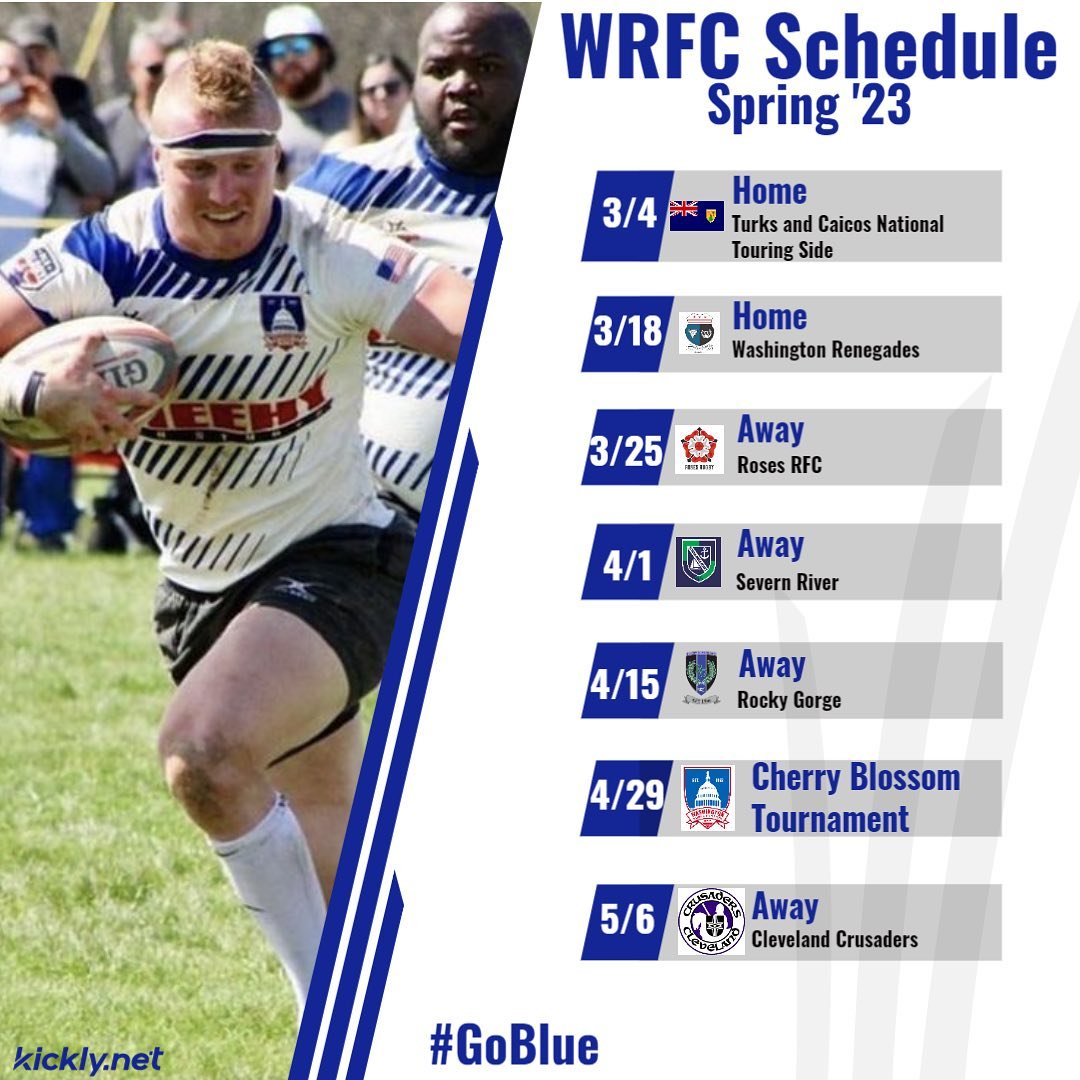 🚨 SPRING SCHEDULE... - Washington Rugby Football Club