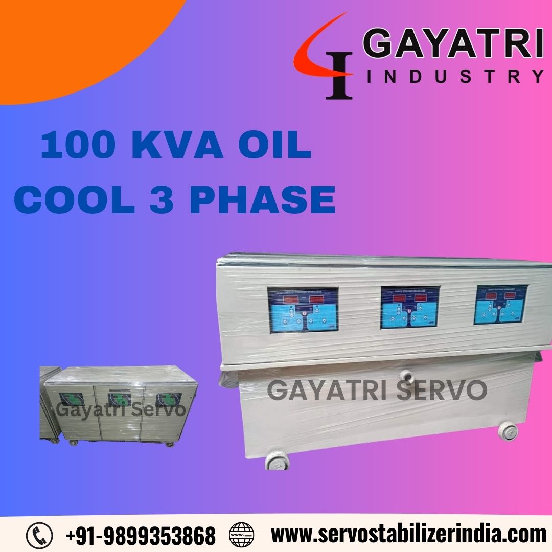 Gayatri - 100 kva oil cool 3 phase stabilizer is use for Injection ...