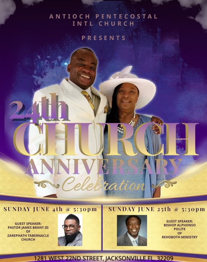 Antioch - Come join in celebration of Antioch's 24th Church Anniversary ...