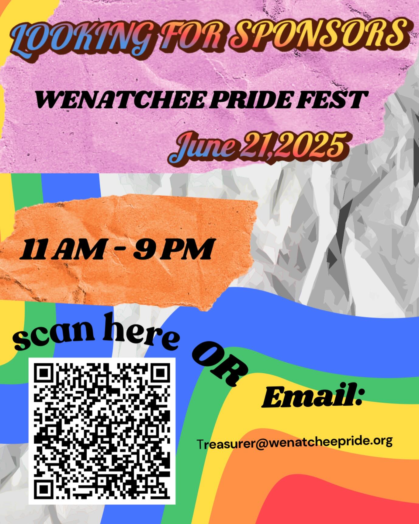 Wenatchee - 🏳️‍🌈📣Call out to sponsors📣🏳️‍🌈 Wenatchee Pride is looking ...
