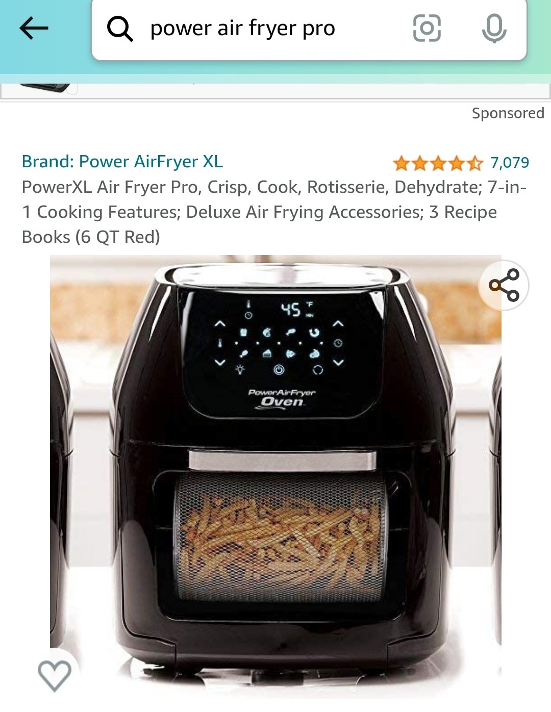 PowerXL Air Fryer Pro, Crisp, Cook, Rotisserie, Dehydrate; 7in1