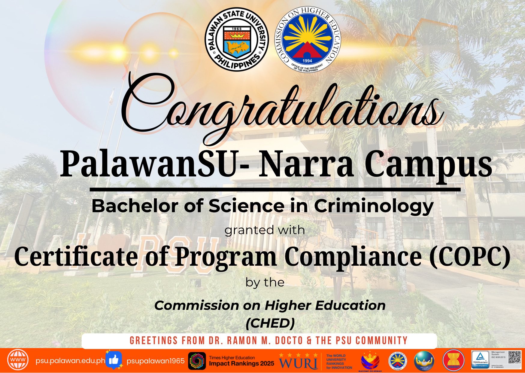 Palawan State University added... - Palawan State University