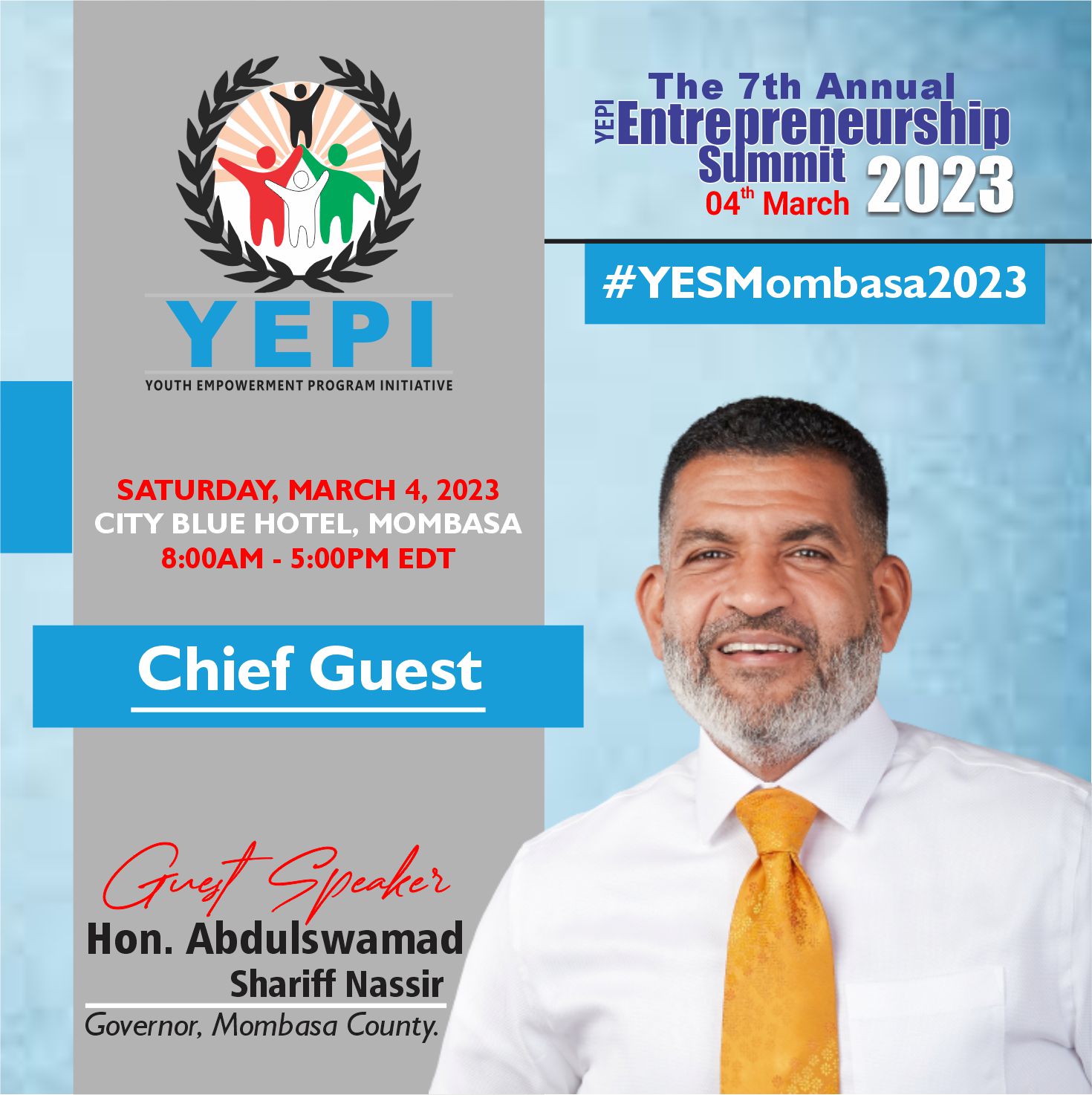 The YEPI - CONFIRMED: We are thrilled to announce that our Chief Guest ...