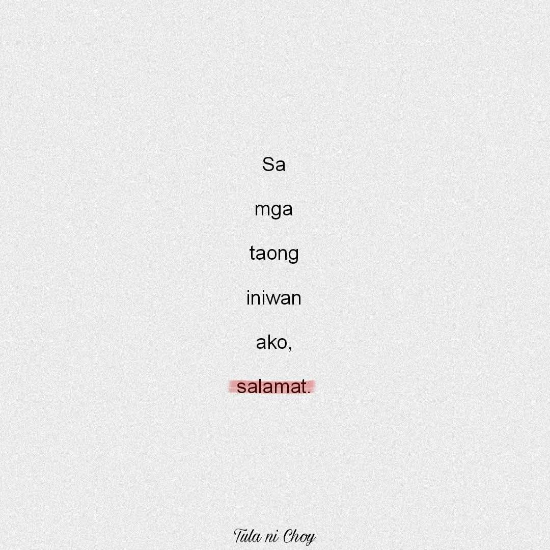 Tula ni choy - Sa mga taong iniwan ako, salamat. | Facebook