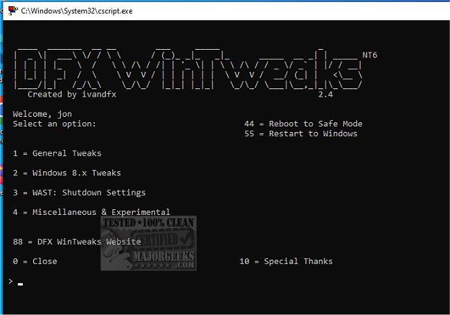 MajorGeeks - New and Updated - DFX WinTweaks is a versatile and compact ...