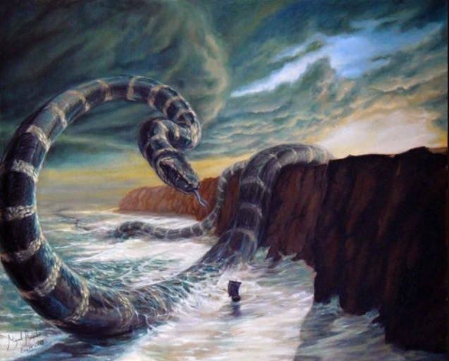 Pagans - Jormagandr, the Midgard Serpent of Norse Mythology. The third ...