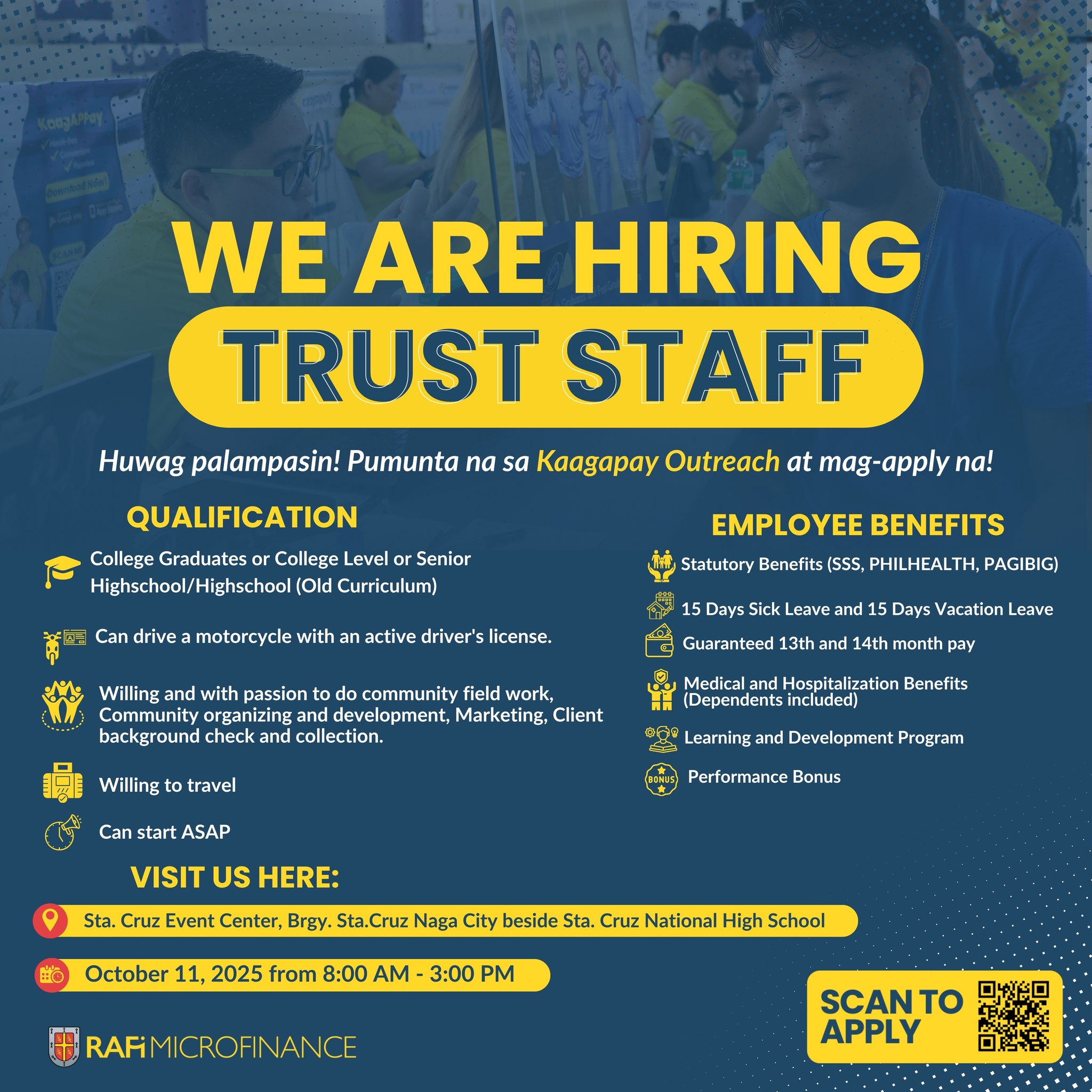 🌟 𝗛𝗜𝗥𝗜𝗡𝗚 𝗔𝗟𝗘𝗥𝗧🌟 Naghahanap kami ng... - RAFI MFI Careers | Facebook