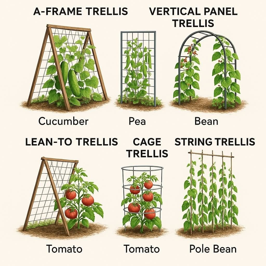 Plumbing | six different types of trellises for supporting various ...