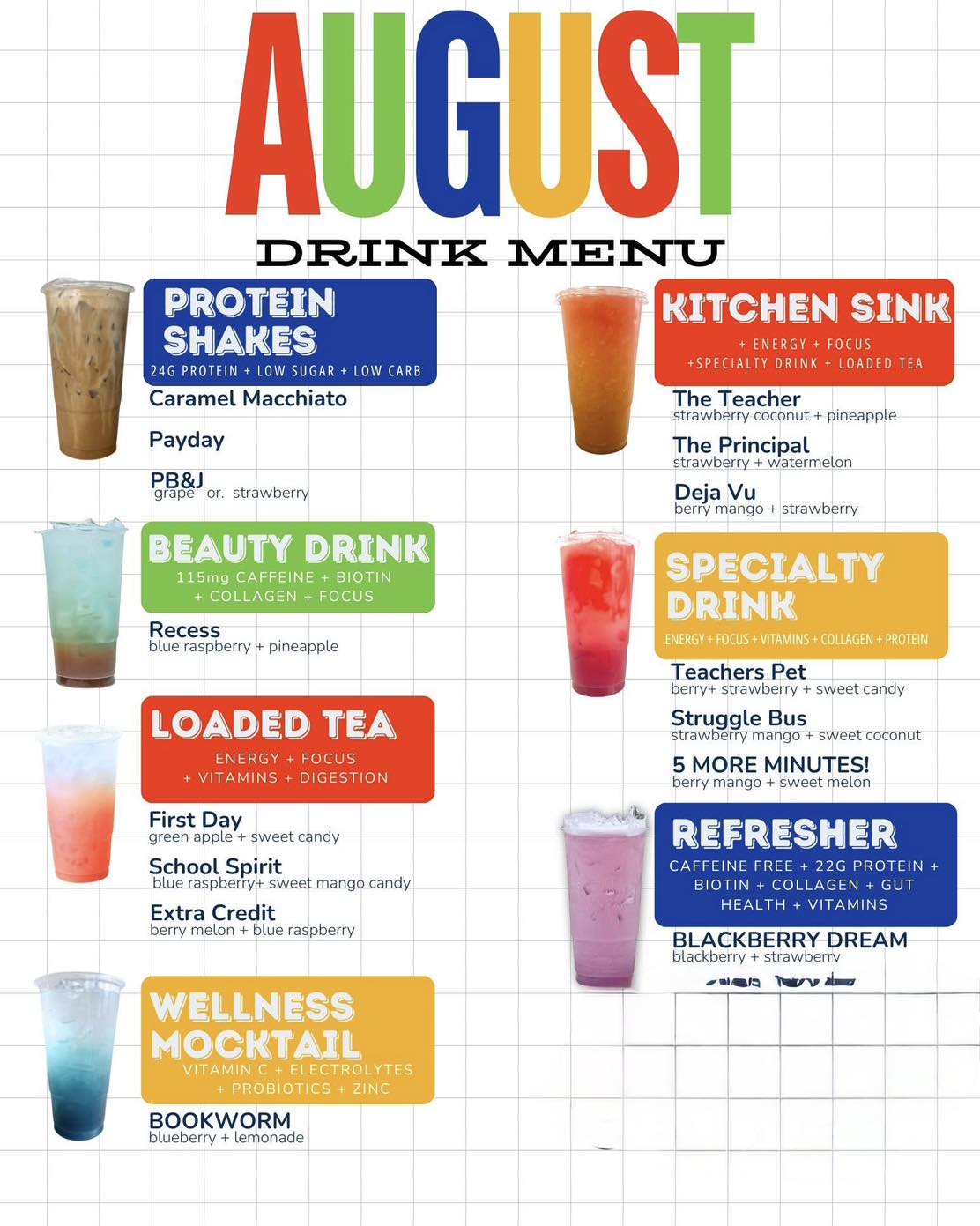 🎉 AUGUST MENU IS HERE! 🎉 Fresh... - Hometown Nutrition | Facebook