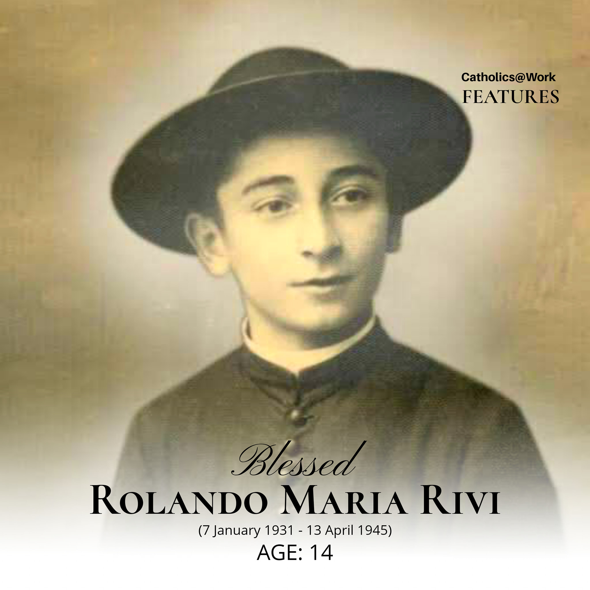 Catholics at Work - Blessed Rolando Maria Rivi Blessed Rolando Maria ...