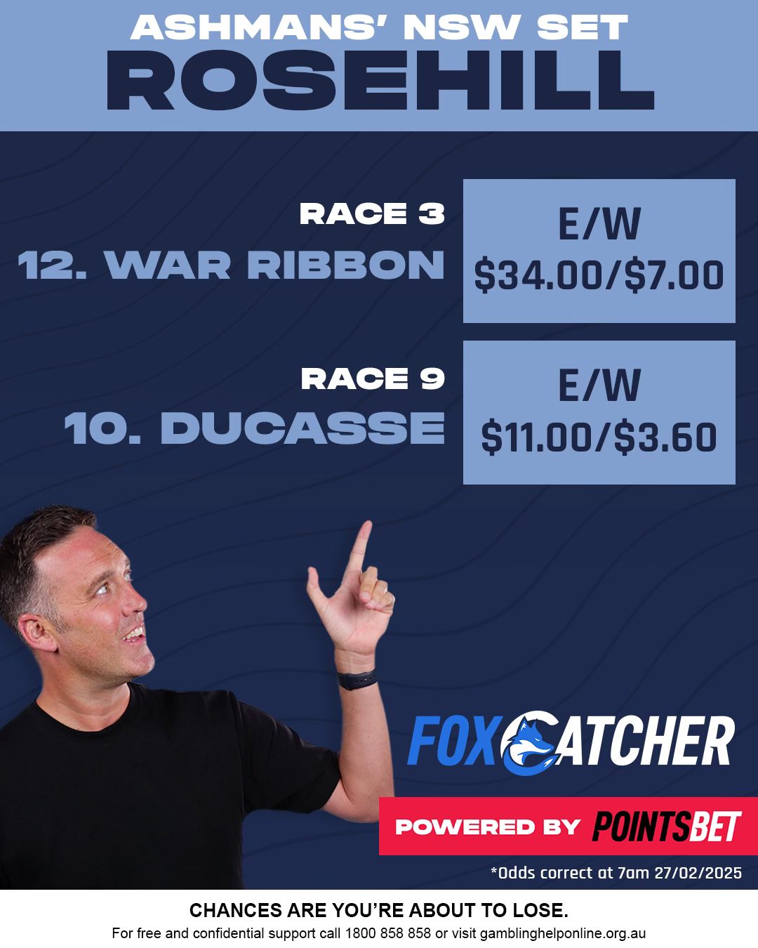 Foxcatcher - Nic's NSW set is locked in 🔒 Can War Ribbon & Ducasse ...