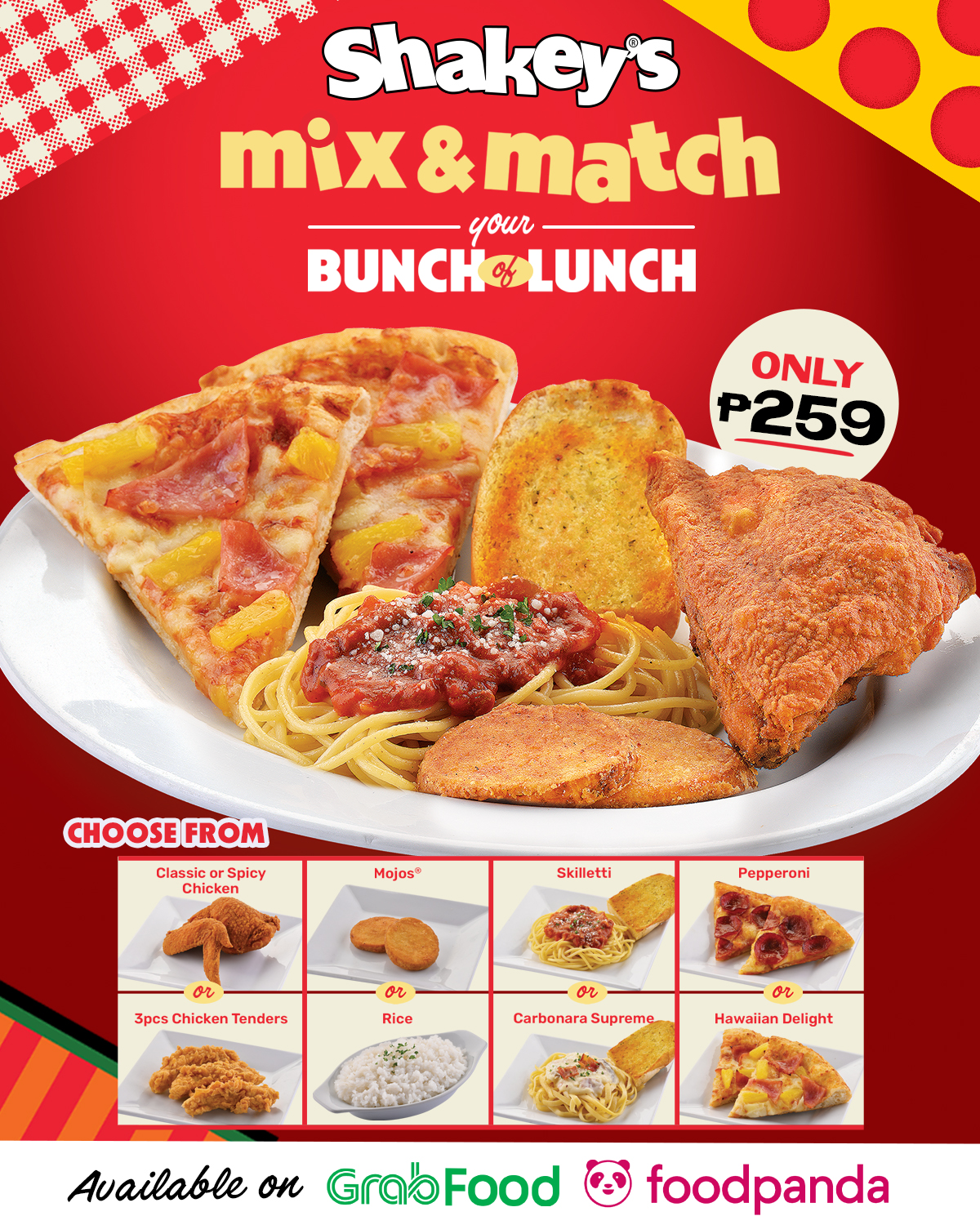 Shakey's - Your plate, your choice -- delivered right at your door! 🛵⚡ ...