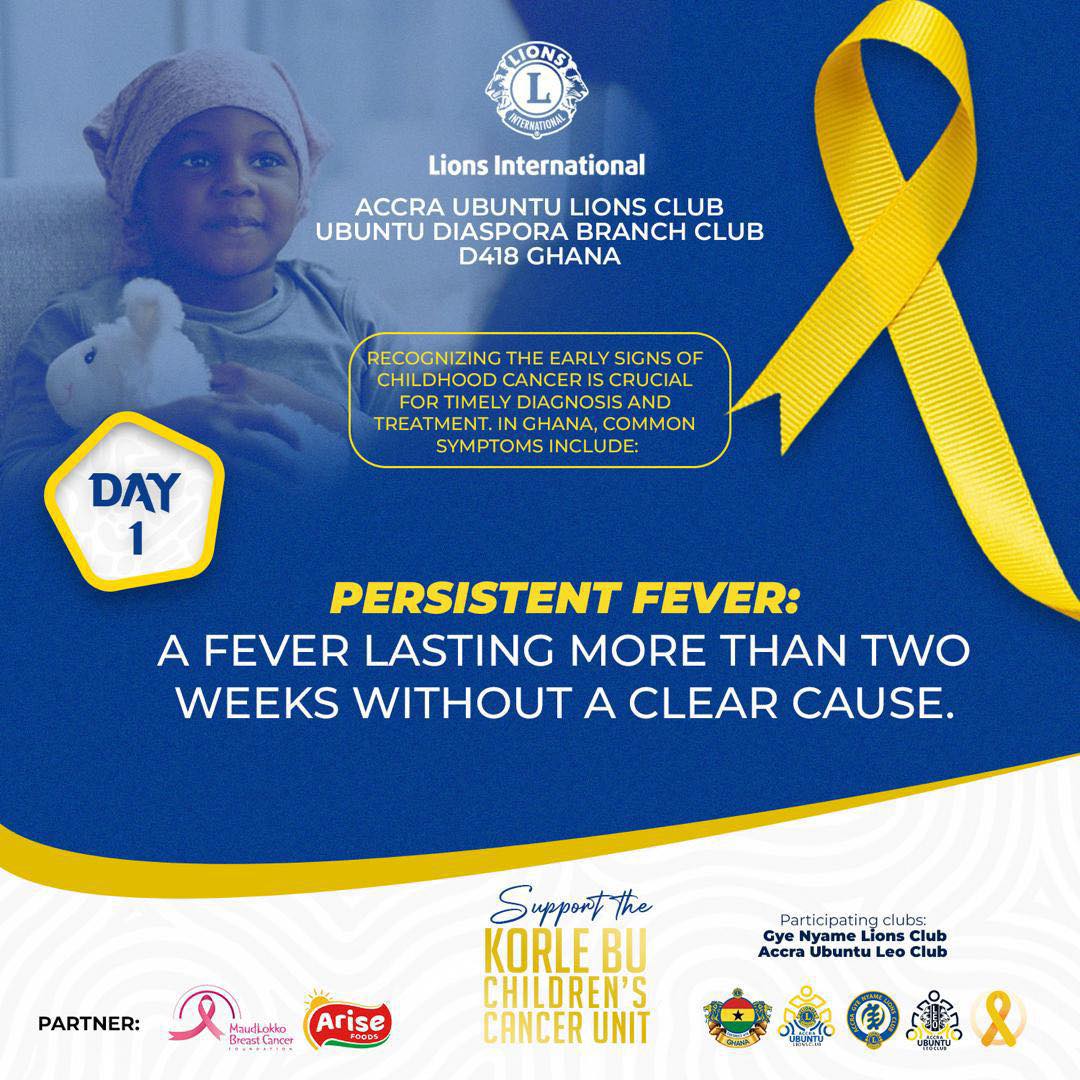 Accra - Recognizing Childhood Cancer Early! A persistent fever lasting ...