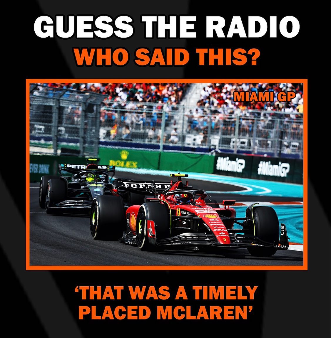 WTF1 - Guess which drivers said these radio messages from...