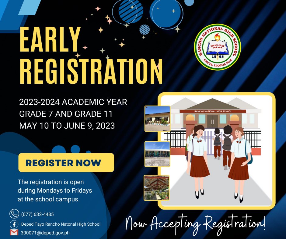 Early Registration for... - DepEd Rancho National High School | Facebook