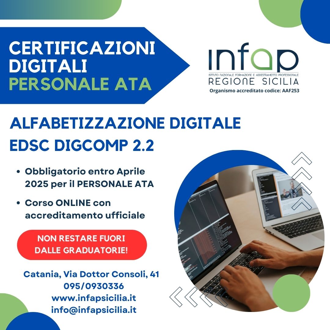 Infap Sicilia - Certificazione Alfabetizzazione Digitale... | Facebook