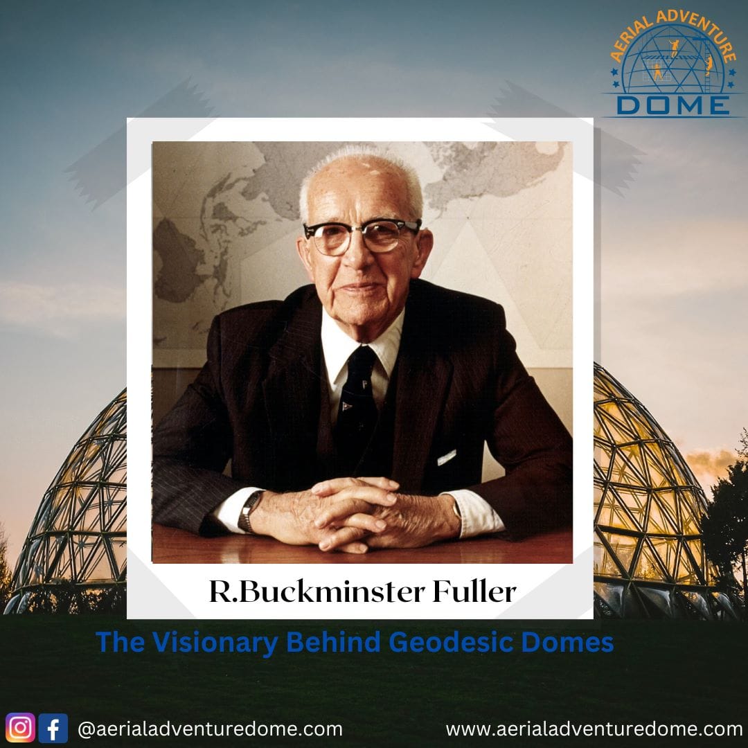 Aerial - Geodesic Dome is one of the famous inventions by Buckminster ...