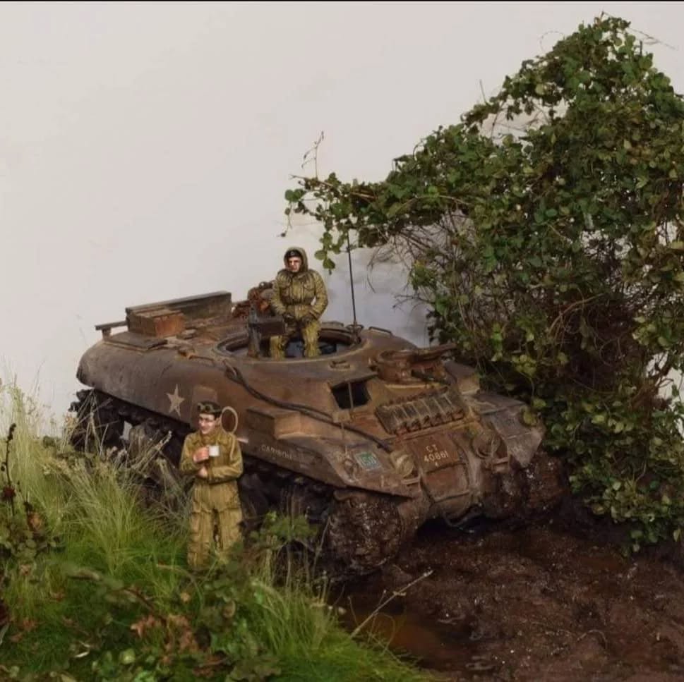 Andrea Miniaturas 1:32 scale tank diorama