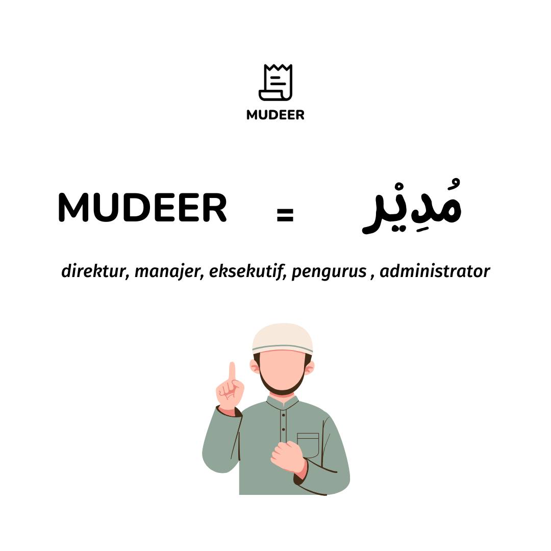 Mudeer - Ada yang tertanya, kenapa nama MUDEER? Sampai ada yang ingat ...