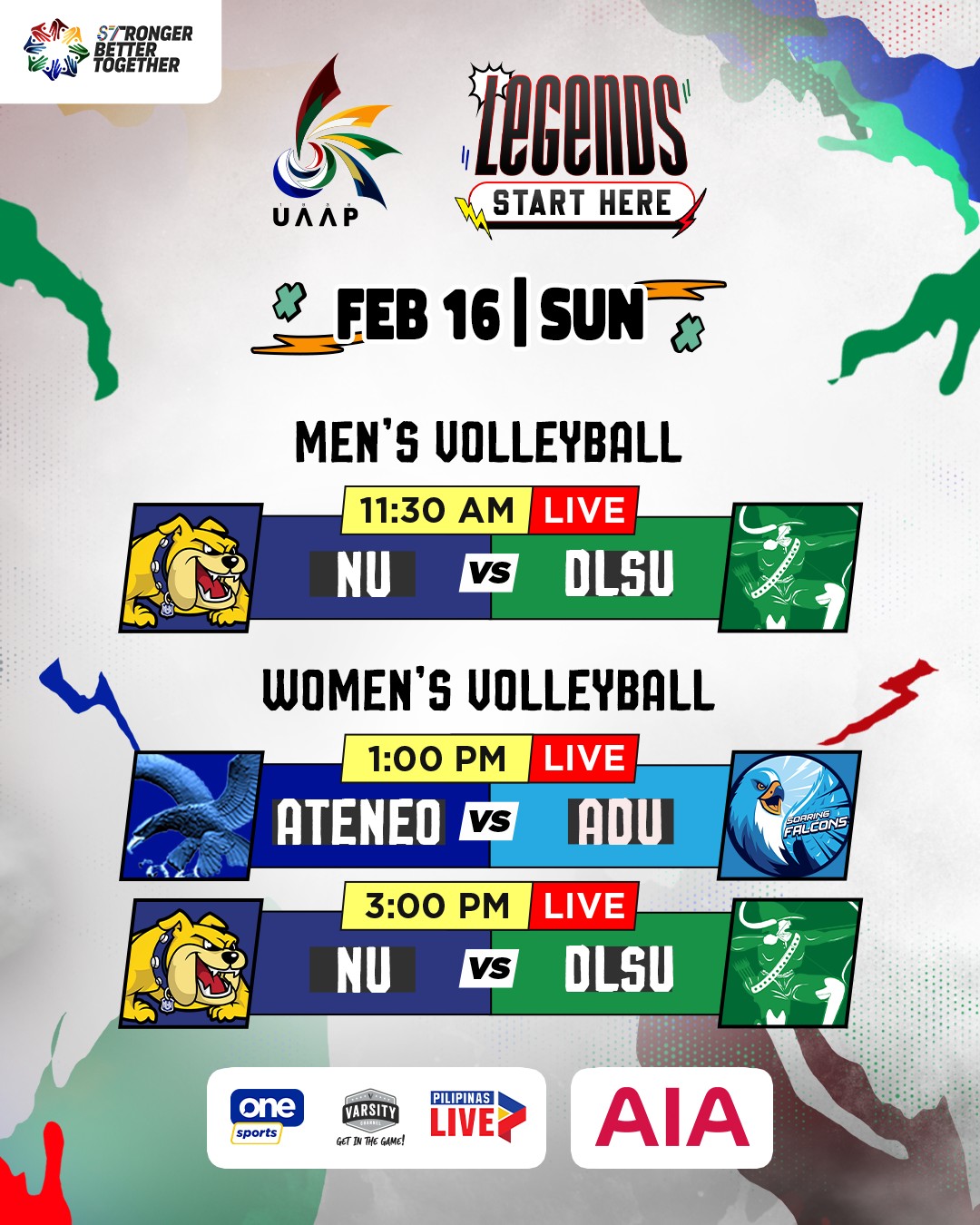UAAP - WE'RE JUST GETTING STARTED 💥 Shades of blue clash between Ateneo ...