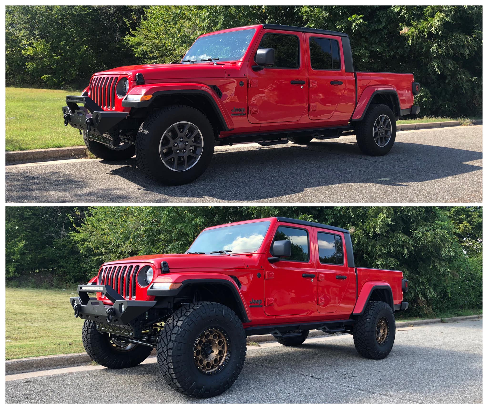 Jeep Gladiator lifted 3” Dobinson fitted with KMC Torx 17” wrapped 