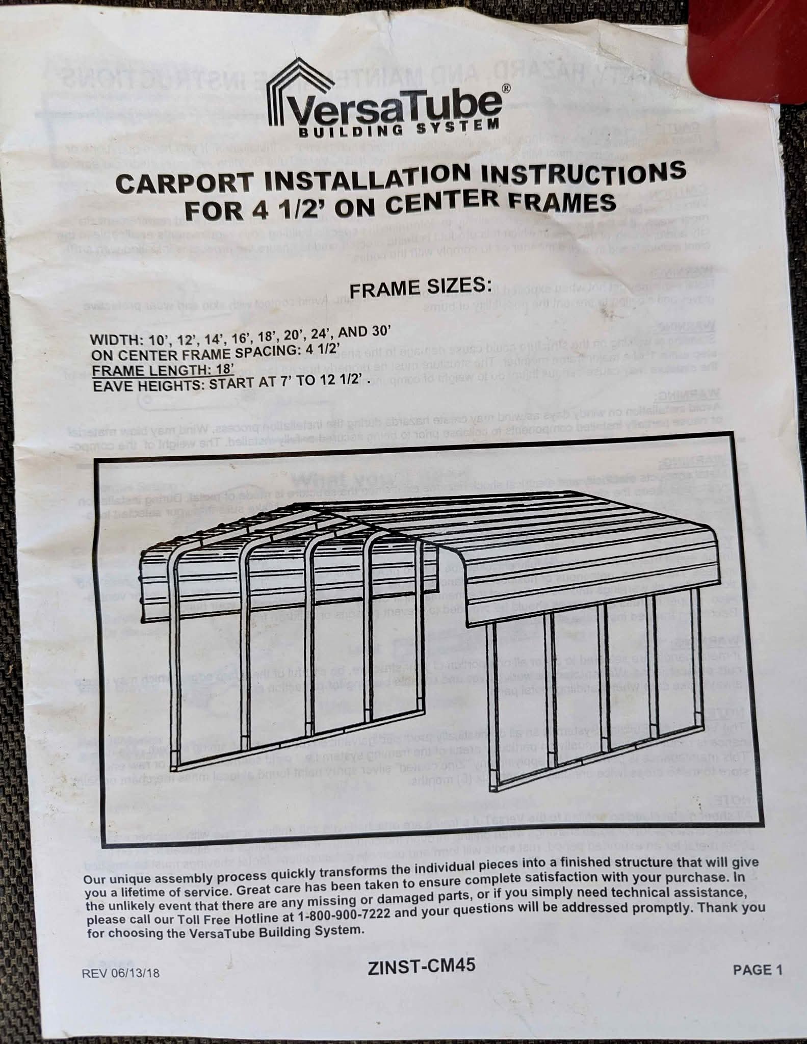 NEW VersaTube Carport 20'x20' with 10' Clearance - Awnings & Canopies ...