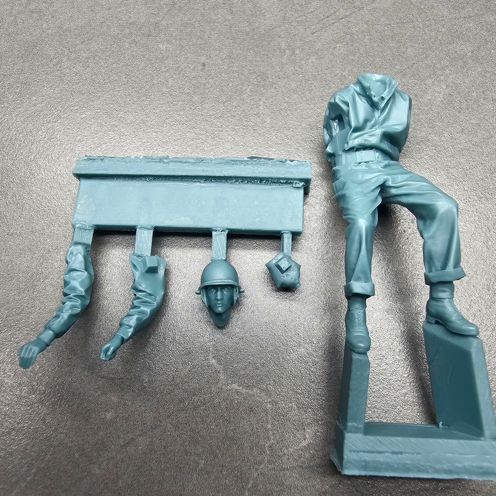 Kit De Figurines Résine équipage Char Sherman US Army WWII - 3 Pièces 1/35 - Non Peintes