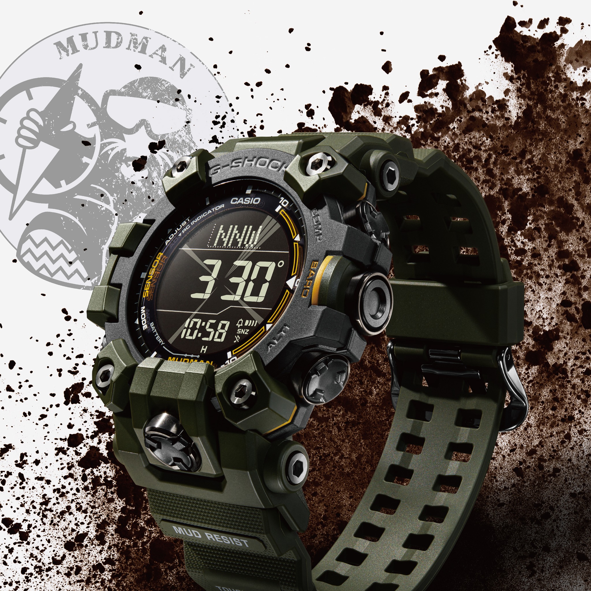 Casio G-Shock Wademan DW-9800 with rotating bezel and digital compass
