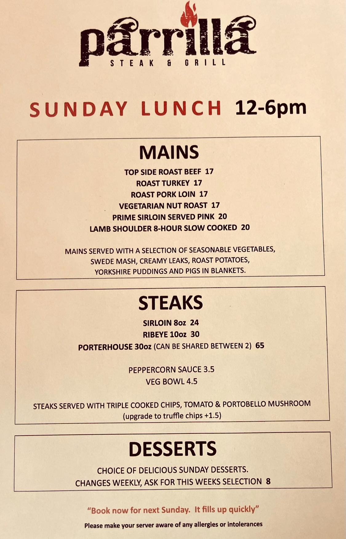Parrilla Steak & Grill | Uttoxeter