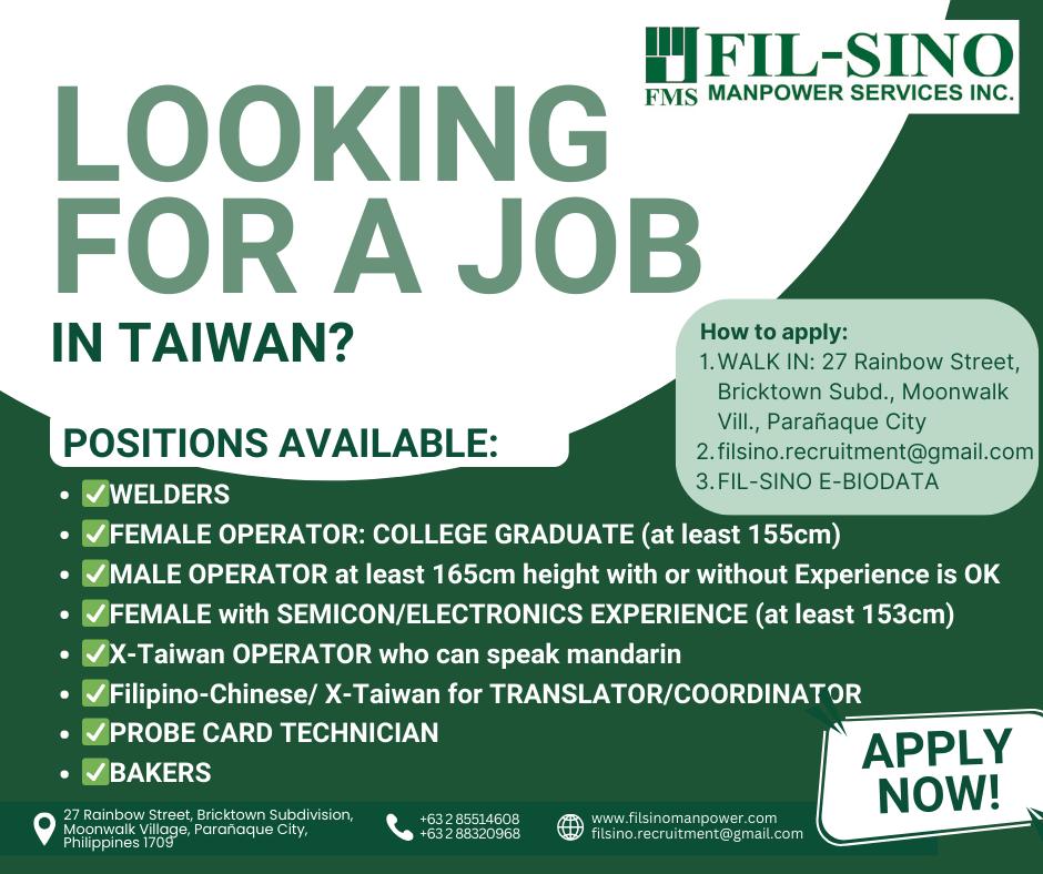WE ARE HIRING!!! and WE... - Fil-Sino Manpower Services Inc. | Facebook