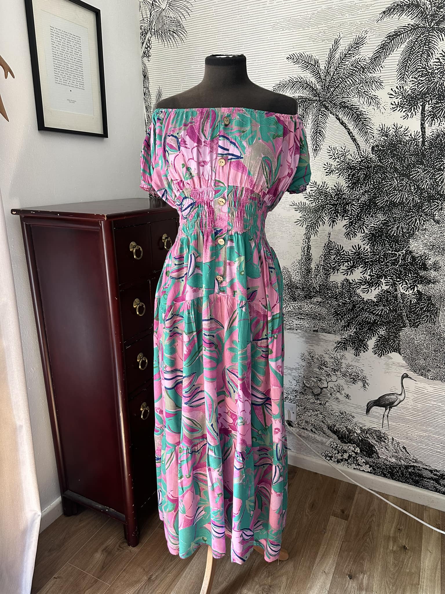 beach skirt dress Women's Yellow Pink Boho Color:PEIXE COPA sa_Dresses/Party And Cocktail Dresses Perfect for poolside or Bermuda Waterfall Dress