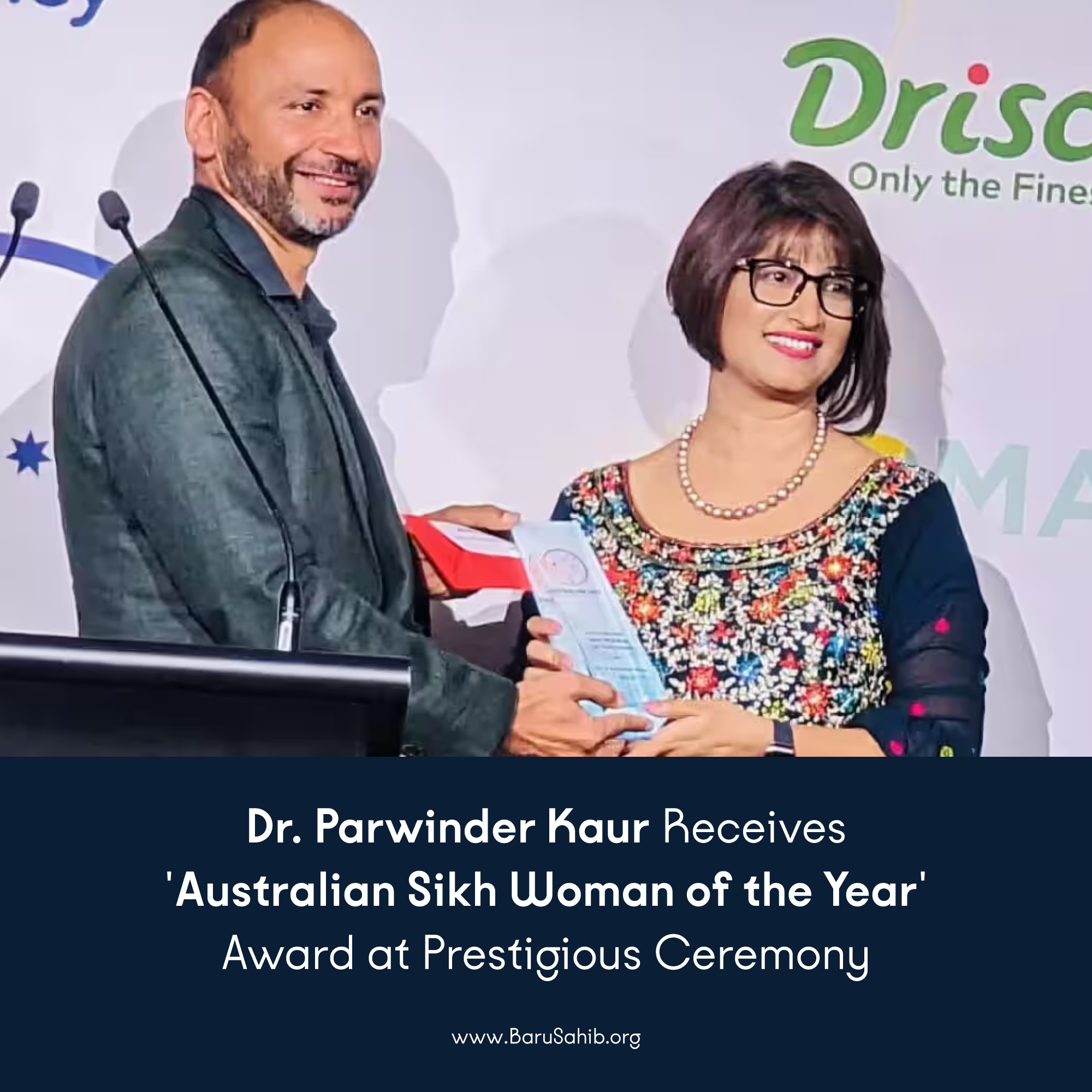 The Kalgidhar - Dr. Parwinder Kaur Receives 'Australian Sikh Woman of ...