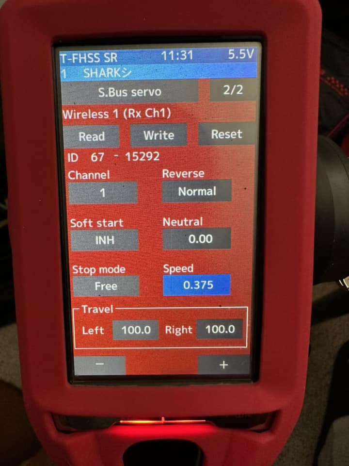 テスト when using all futaba gear (radio, sbus, esc, gyro, servo) is it