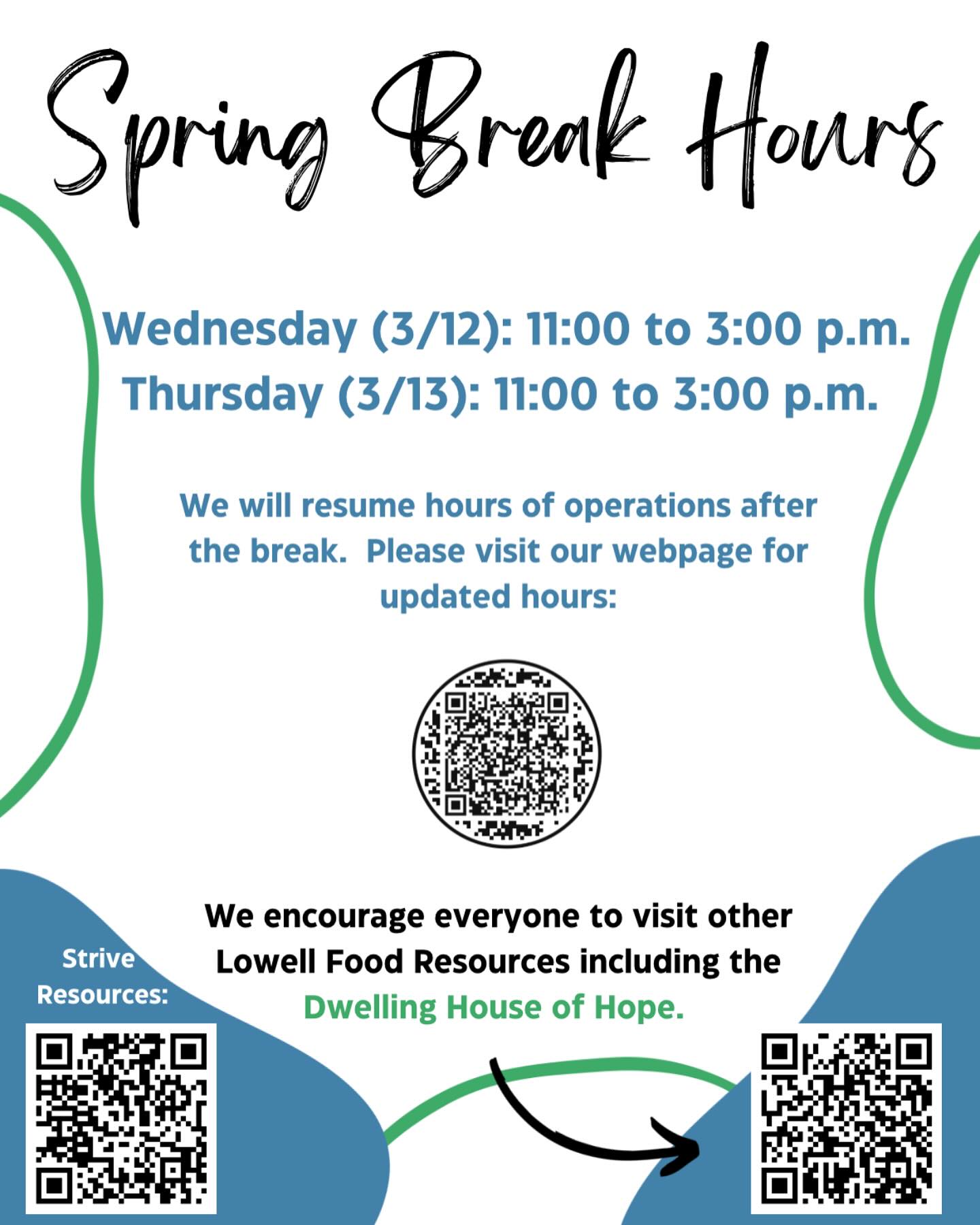UML - We are open during Spring Break with adjusted hours shown above ...