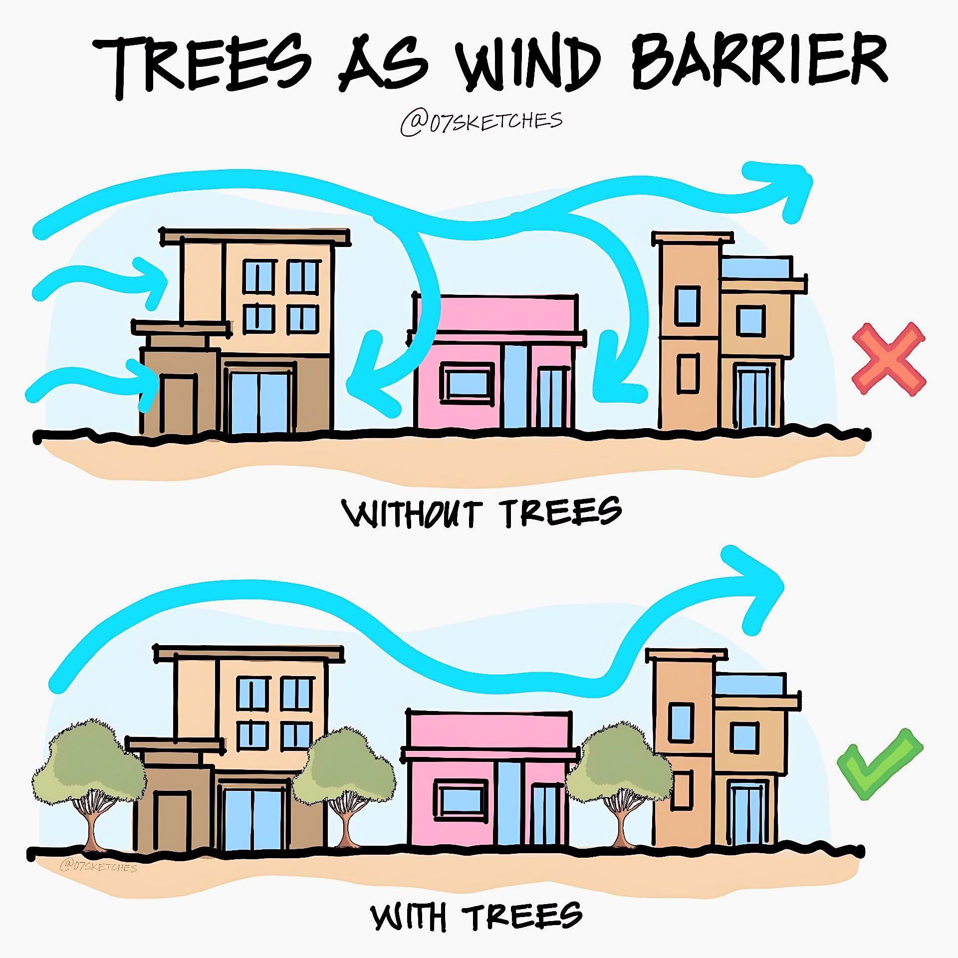 Hasins - The image demonstrates how strategically planted trees can ...