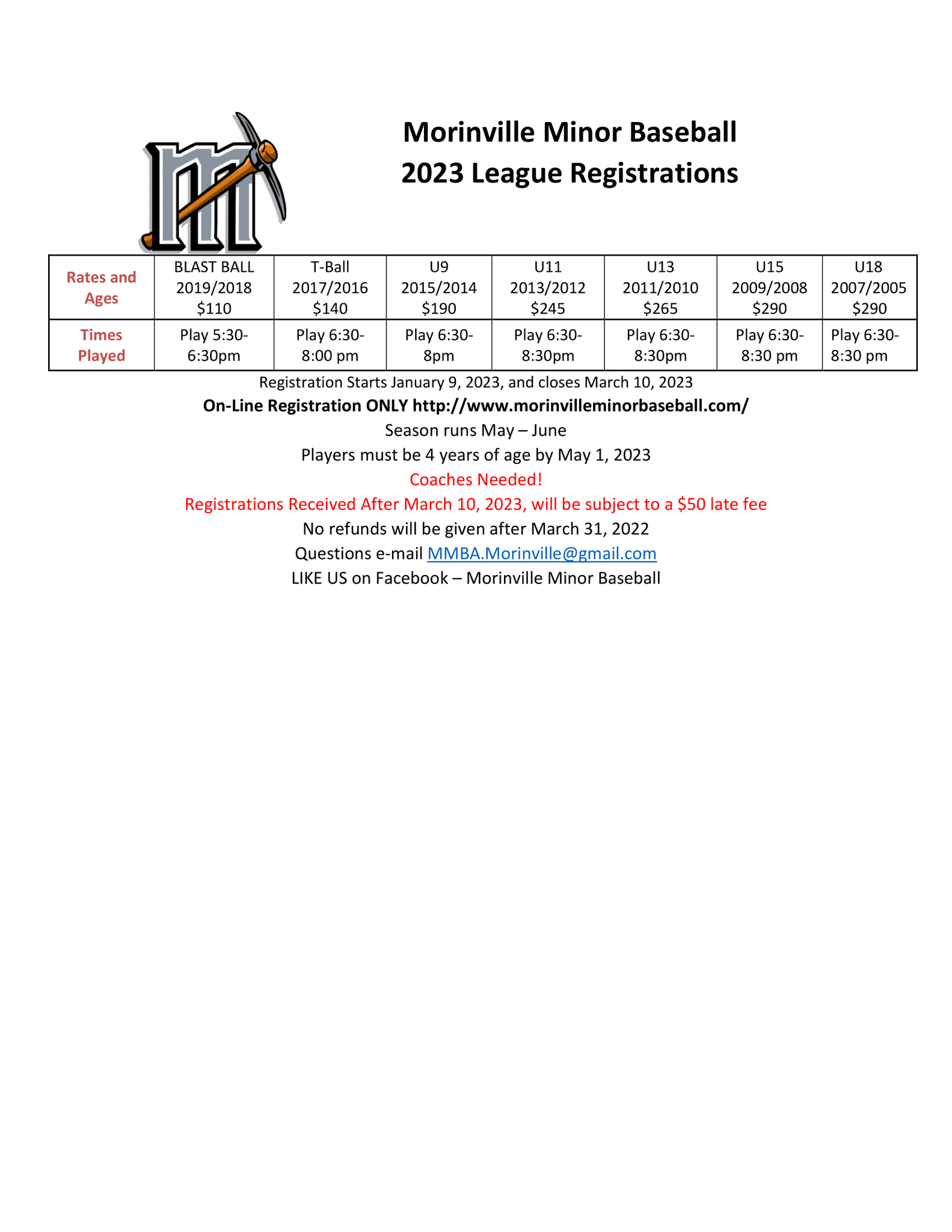 Morinville Minor Baseball-MMB - Registration is now open. Please visit ...