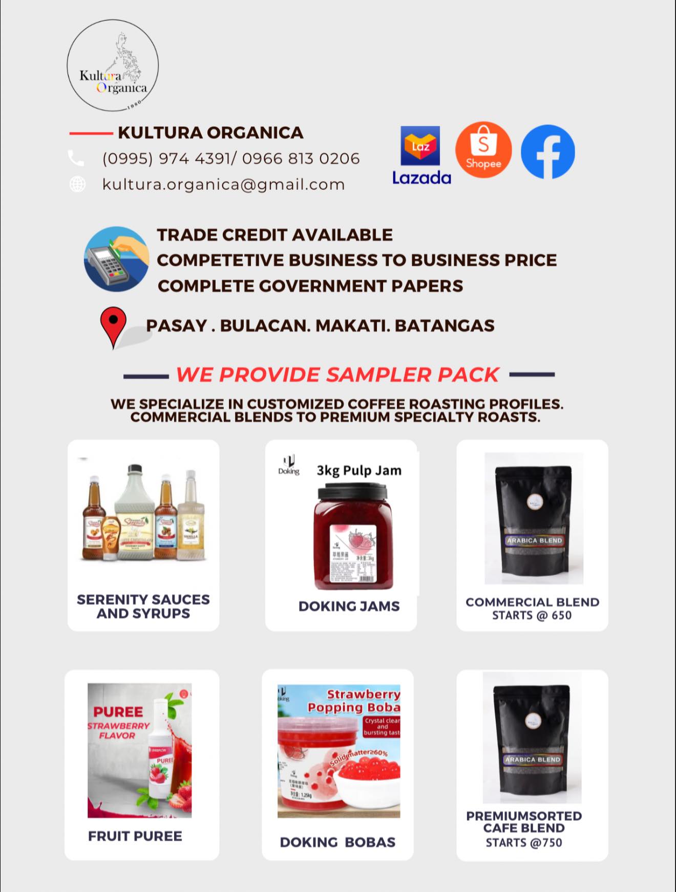 Cafe Supplies and Equipment by Kultura Organica - We offer you peace of ...