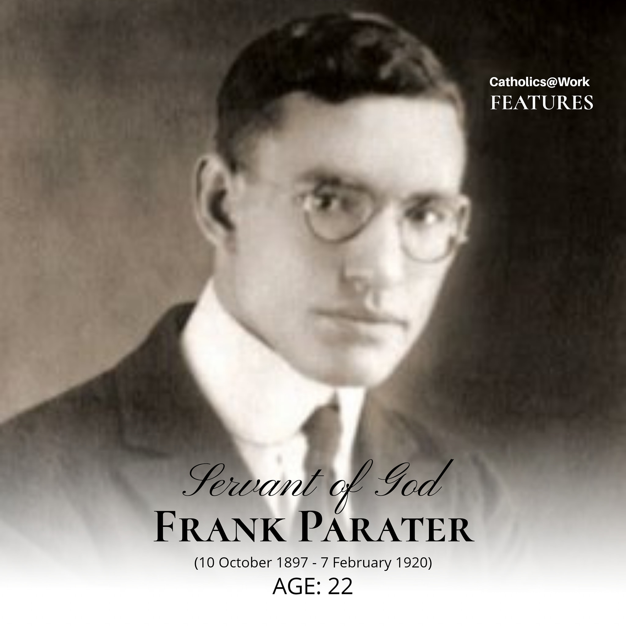 Catholics at Work - Servant of God Frank Parater A seminarian of the ...