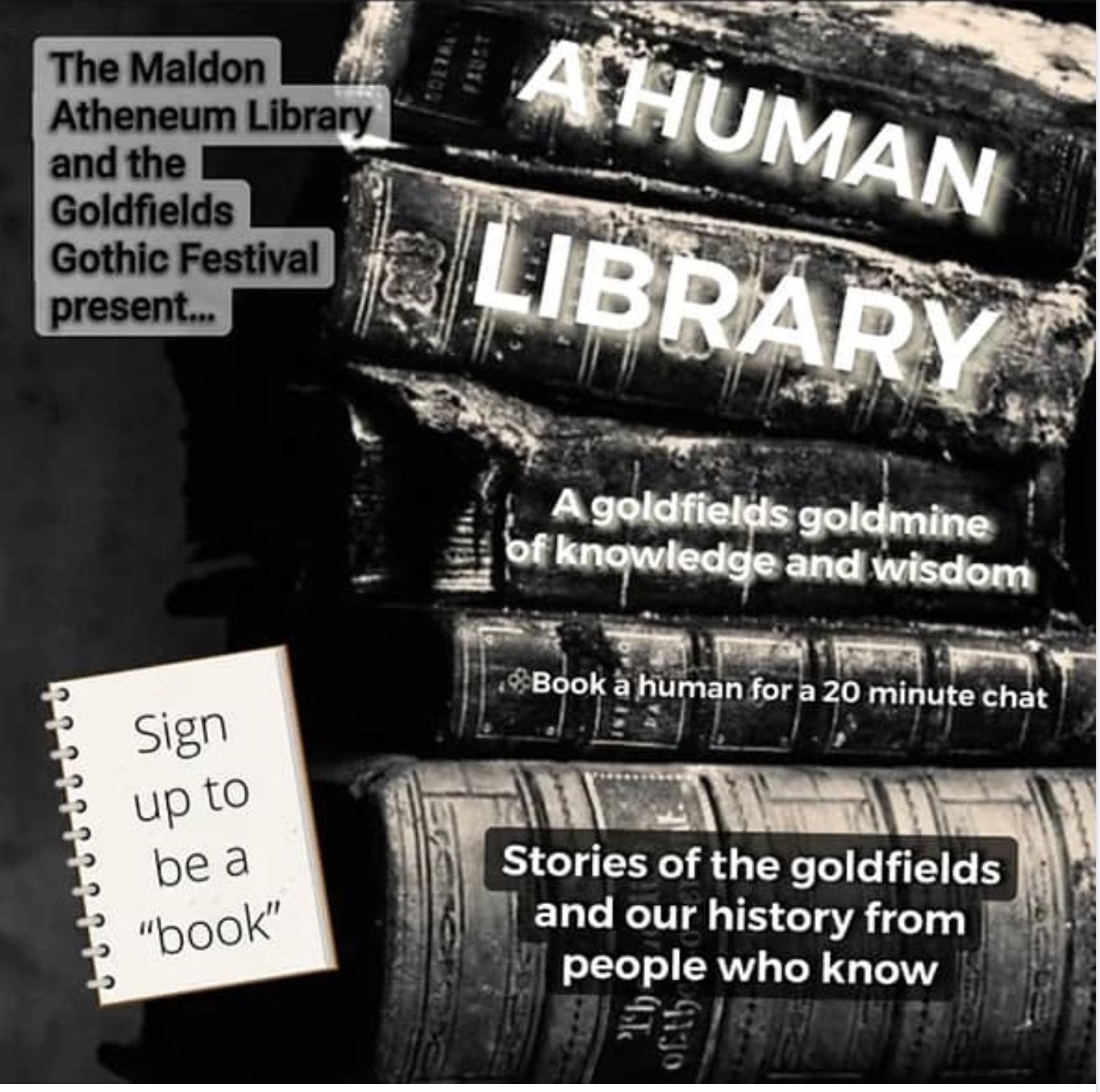 Goldfields Gothic: Human Library The... - Tarrangower Times | Facebook