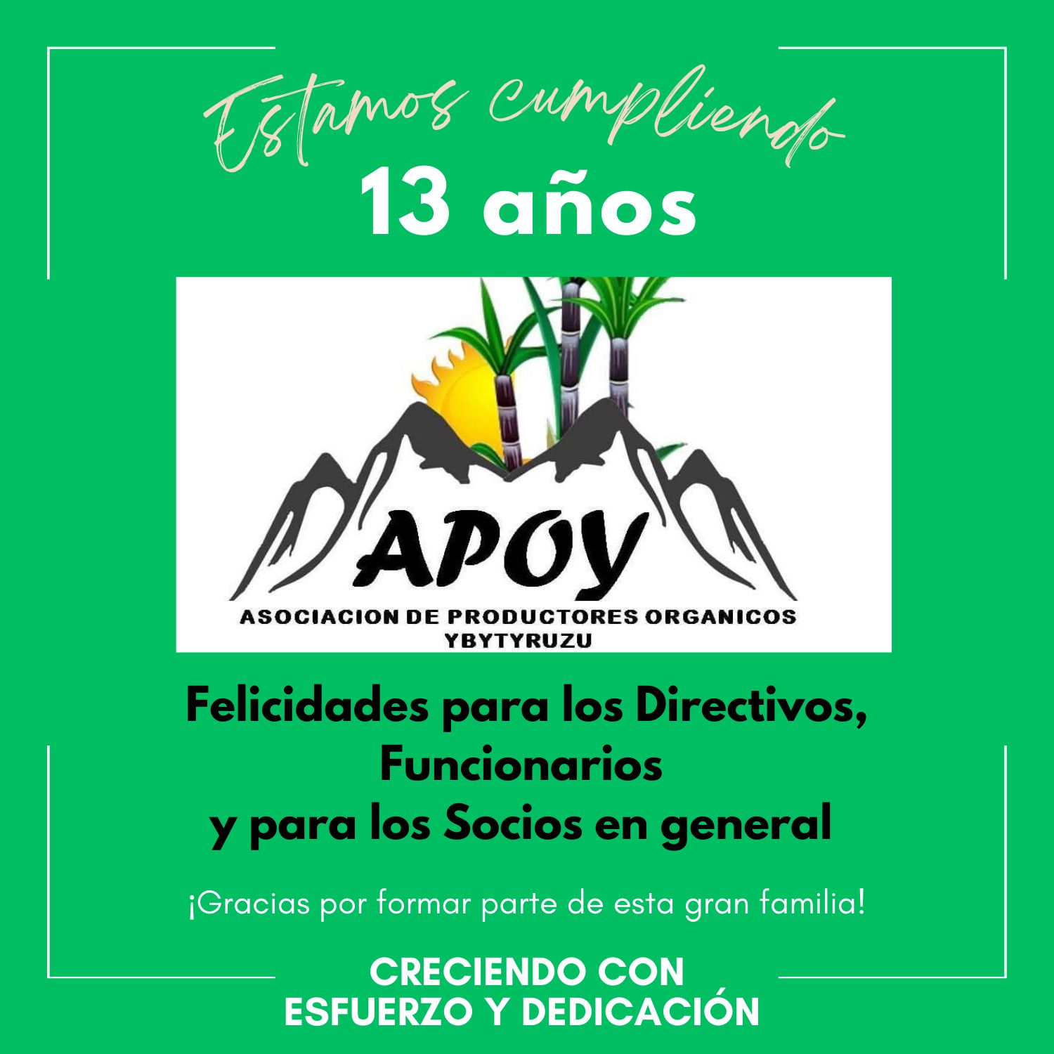 Asociación de productores orgánicos ybytyruzu - Apoy
