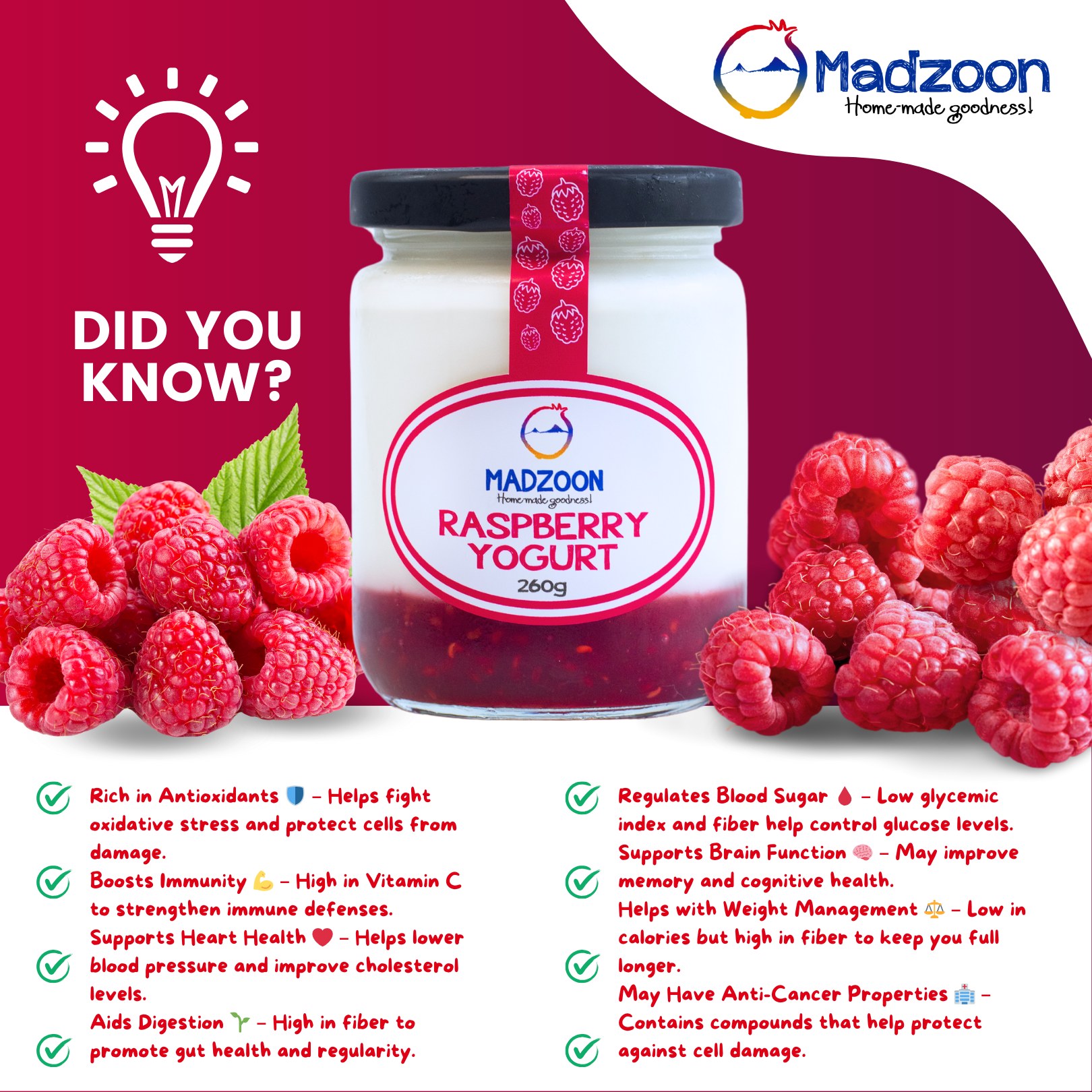 Madzoon - Did You Know? Raspberries are a Superfood! 🤩 Packed with ...