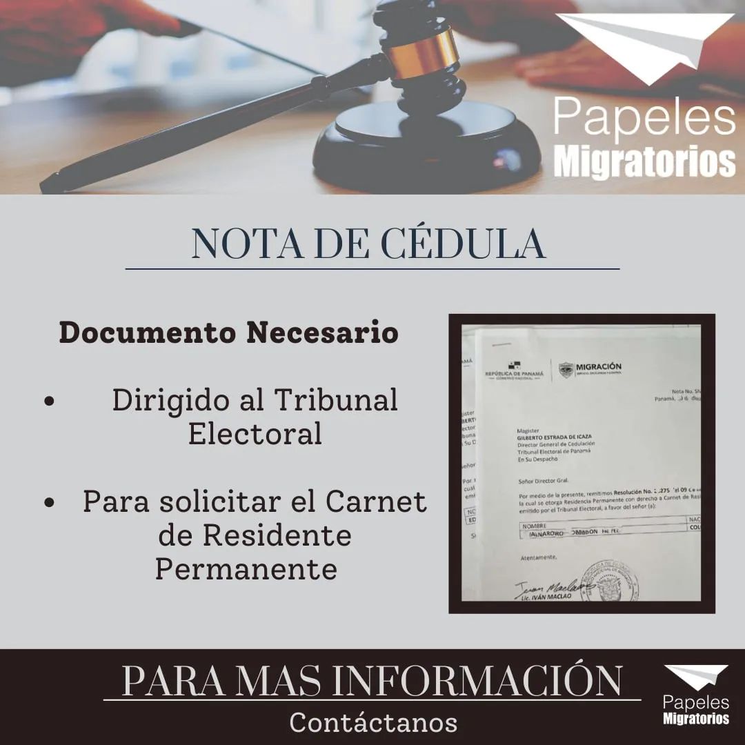 Papeles - 📃Nota de Cédula . . Es un documento necesario que se emite ...