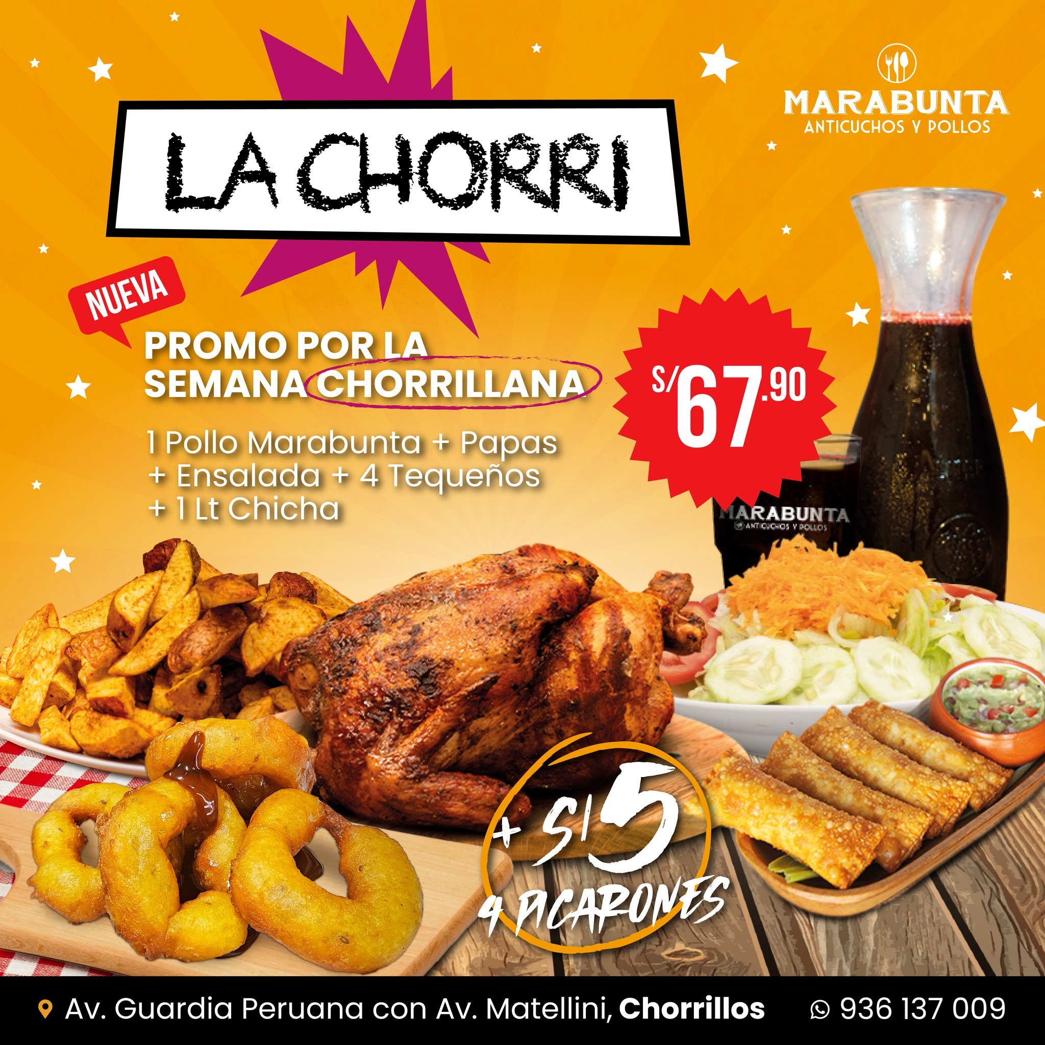 🔥 #SemanaChorrillana!!... - Marabunta - anticuchos y pollos