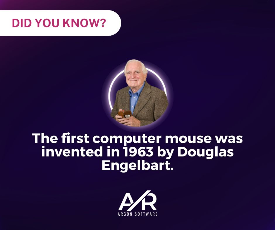 Argon Software - The first computer mouse was invented by...