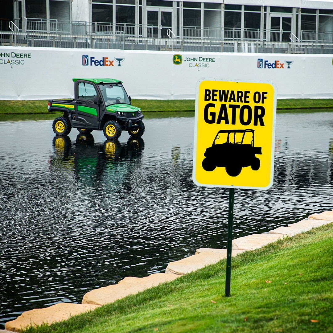 Our “Beware of Gator” sign looks a... - John Deere Classic | Facebook