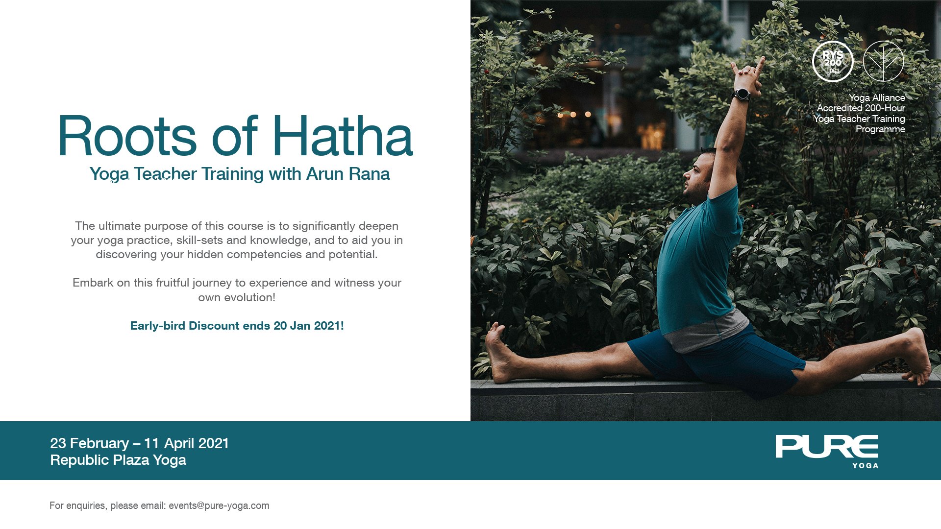 Roots of Hatha Teacher Training with Arun Rana (2021 Intake)