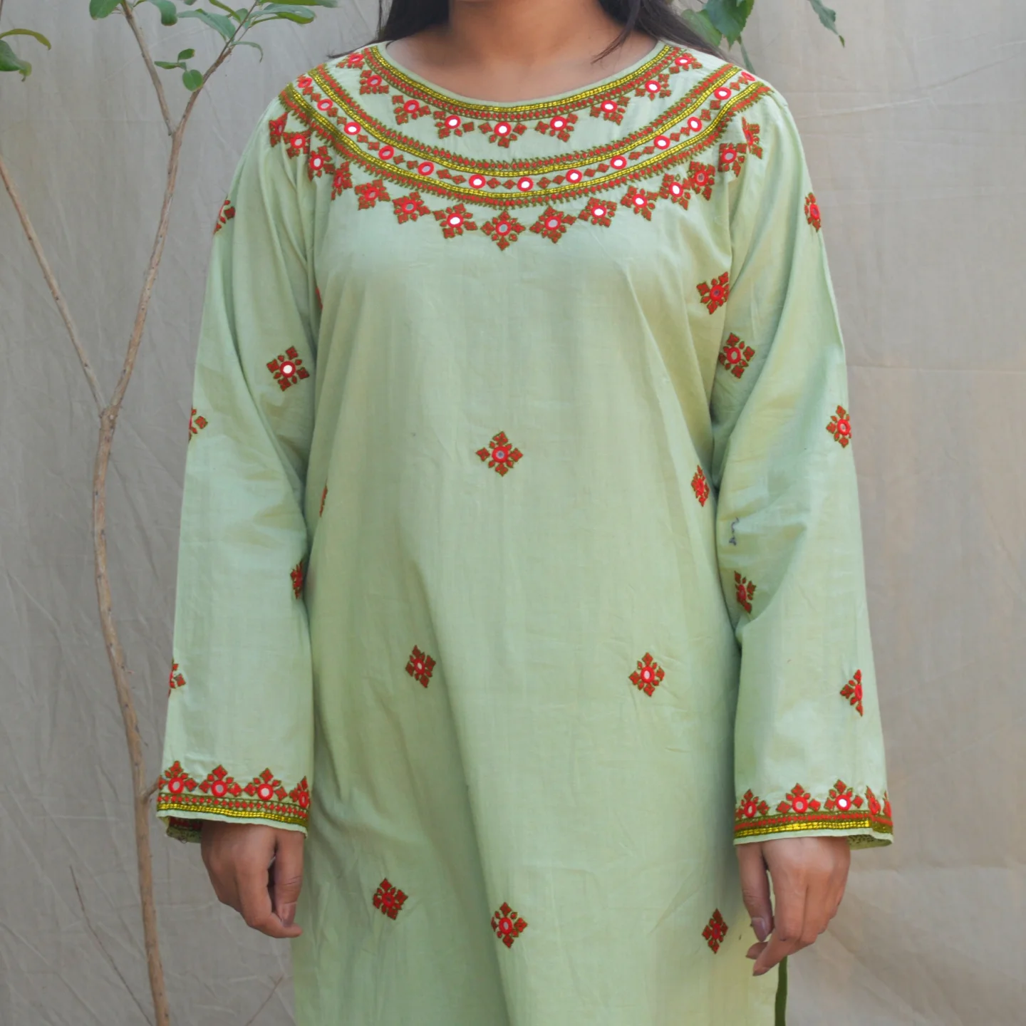 sindhi dress design Find New Aplic 2022 Collection, Stylish Simple Aplic Designs On Red Lemon contrast, #AplicDressDesign2022 Cute Mila 'Hot Chocolate' Faux Size:M 8-10 CST SL L